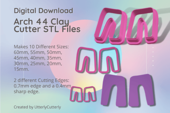Arch 44 Clay Cutter - Organic Arc STL Di: A Versatile Tool for Creative Projects