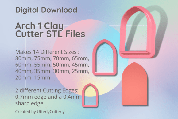 Arch Shape 1 Clay Cutter STL Digital File: Technical Specifications and Practical Application