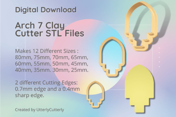 Arch Shape 7 Clay Cutter - Arc STL Digit: Precision Tools for Modern Makers