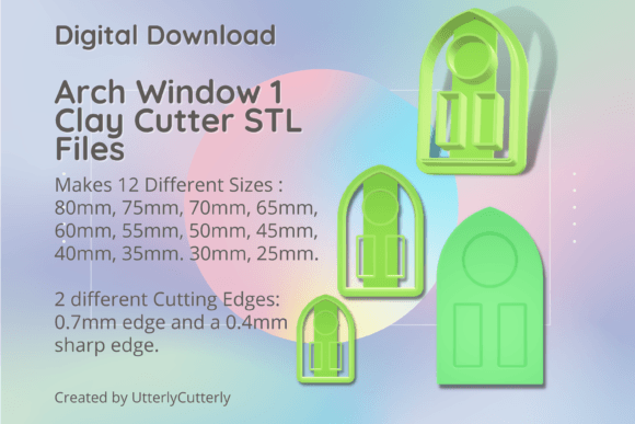 Arch Window 1 Clay Cutter - STL Digital: Integrating Precision Tools into Your Creative Workflow