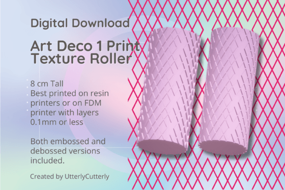 Art Deco 1 Texture Roller Digital File: Mastering Geometric Embossing for Clay and Confectionery
