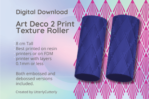 Art Deco 2 Texture Roller Digital File Evaluation