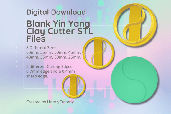 Blank Yin Yang 3 Clay Cutter - STL Digit: Strategic Asset for Custom Production