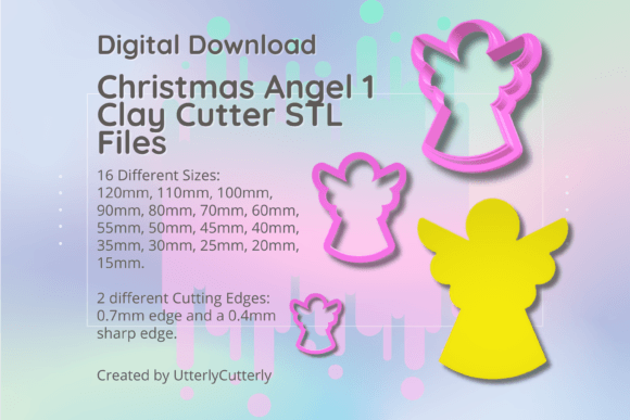 Christmas Angel Bauble 1 Clay Cutter - F STL Files