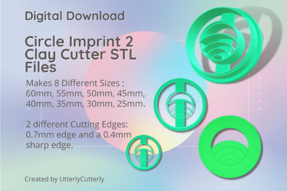 Circle Imprint 2 Clay Cutter - Embossed: A Versatile Tool for Your Creative Projects