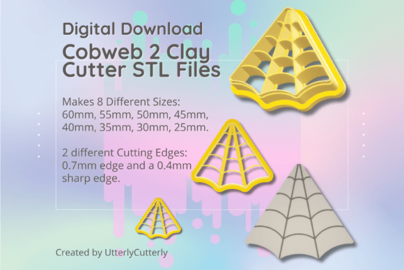 Clay Cutter STL File - Cobweb 2 Design