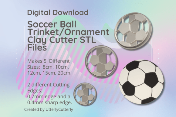 Clay Cutter STL File: Large Soccer Ball Designs