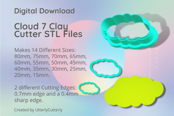 Cloud 7 Clay Cutter - Rain STL Digital F: Strategic Asset Management for Makers