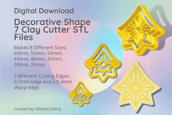 Decorative Shape 7 Clay Cutter - Vintage: A Versatile Tool for Creative Projects