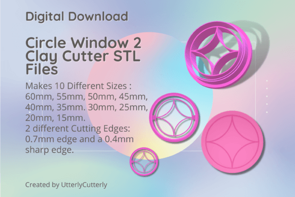 Elevating Handmade Production with the Circle Window 2 Clay Cutter STL Digital Download