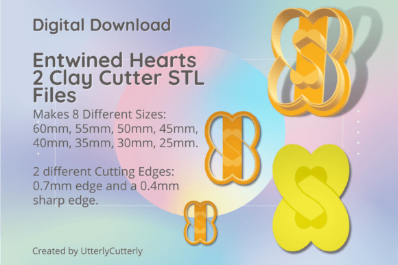 Entwined Hearts 2 Clay Cutter - Infinity: Integrating Digital STL Files into Creative Production