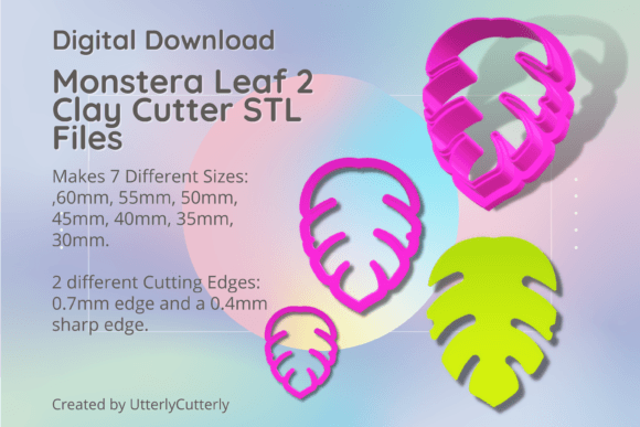 Explore Creative Possibilities with the Monstera Leaf 2 Clay Cutter - Jungle STL