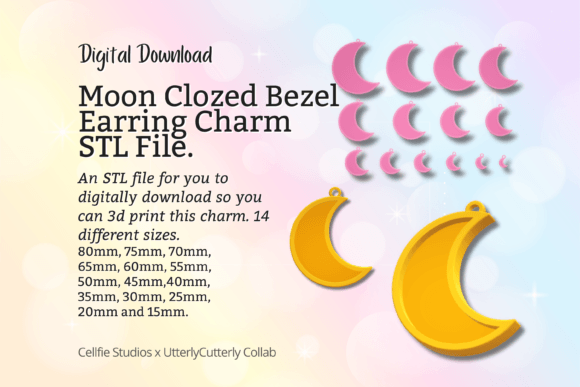 Explore the Versatility of Moon 1 Closed Back Bezel STL File - Digi