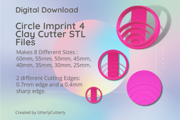 Explore Versatile Creativity with Circle Imprint 4 Clay Cutter - Embossed