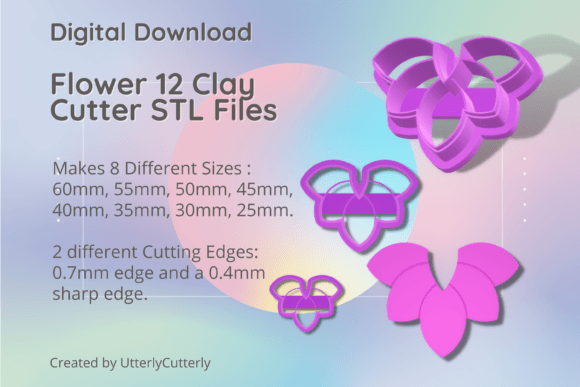 Flower 12 Clay Cutter - Floral Botanical: A Versatile Tool for Creative Projects