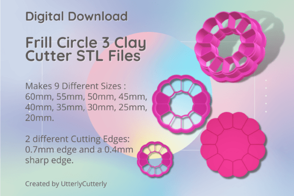 Frill Circle 3 Clay Cutter - Wreath STL: A Versatile Tool for Creative Projects