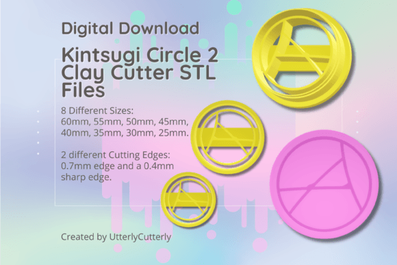 Kintsugi Circle 2 Clay Cutter STL: Digital File Evaluation and Specifications