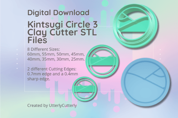 Kintsugi Circle 3 Clay Cutter STL