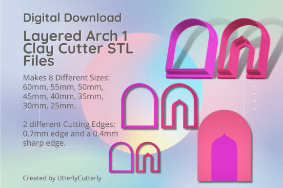 Layered Arch 1 Clay Cutter - Vacation ST: A Versatile Tool for Creative Projects