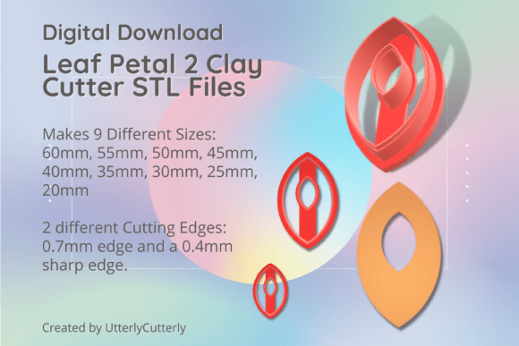 Leaf Petal 2 Clay Cutter - Donut Geometr: Elevating Digital Craftsmanship and Small Business Production