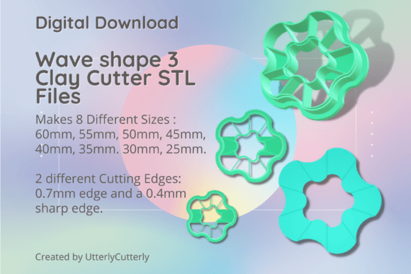 Mastering Organic Clay Design: A Guide to the Wave Shape 3 Digital Cutter Bundle