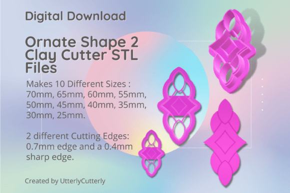Ornate Shape 2 Clay Cutter - Decorative: A Versatile Tool for Creative Projects