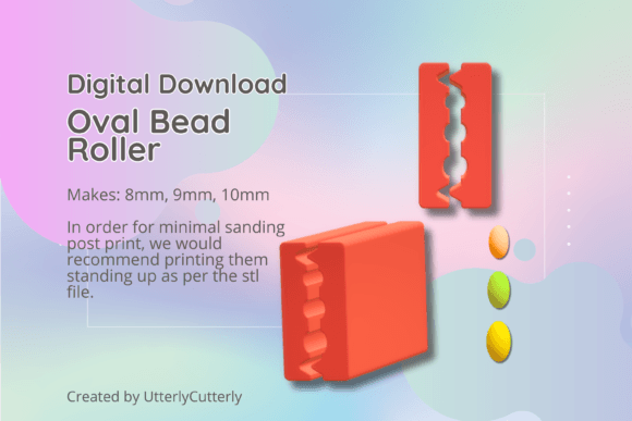 Oval Circle Polymer Clay Bead Roller STL: Precision Tools for Handmade Jewelry