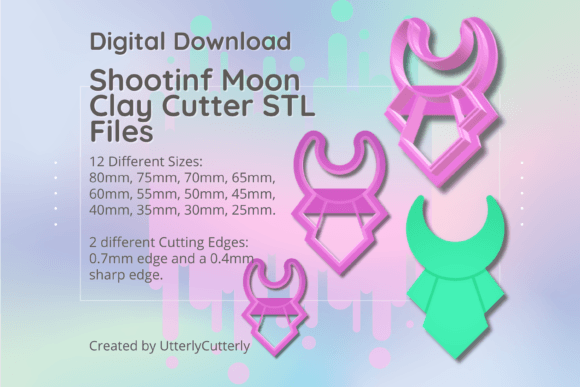Shooting Moon Clay Cutter - Celestial STL Files