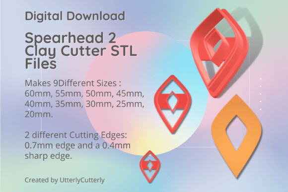 Spearhead 2 Clay Cutter STL Digital File: Precision and Versatility for Makers
