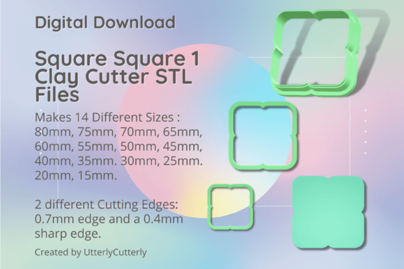 Square Square 1 Clay Cutter - Geometric: Integrating Digital STL Files into Your Creative Workflow