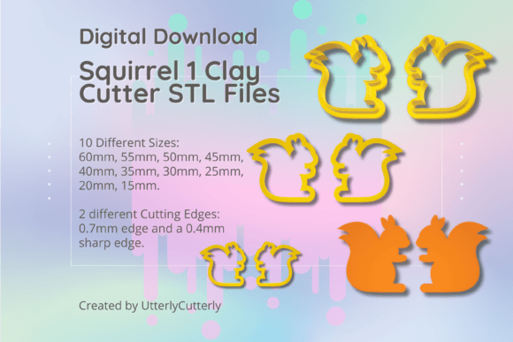 Squirrel 1 Clay Cutter - Autumn Fall STL