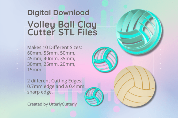 Volley Ball Clay Cutter STL Files for Design
